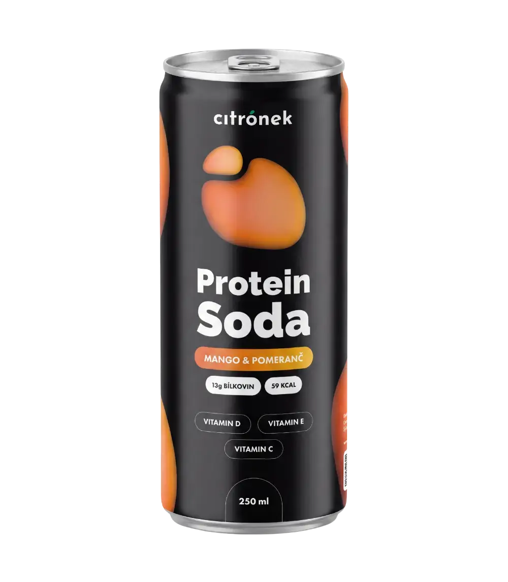 Protein soda Mango-pomeranč - 1x250 ml