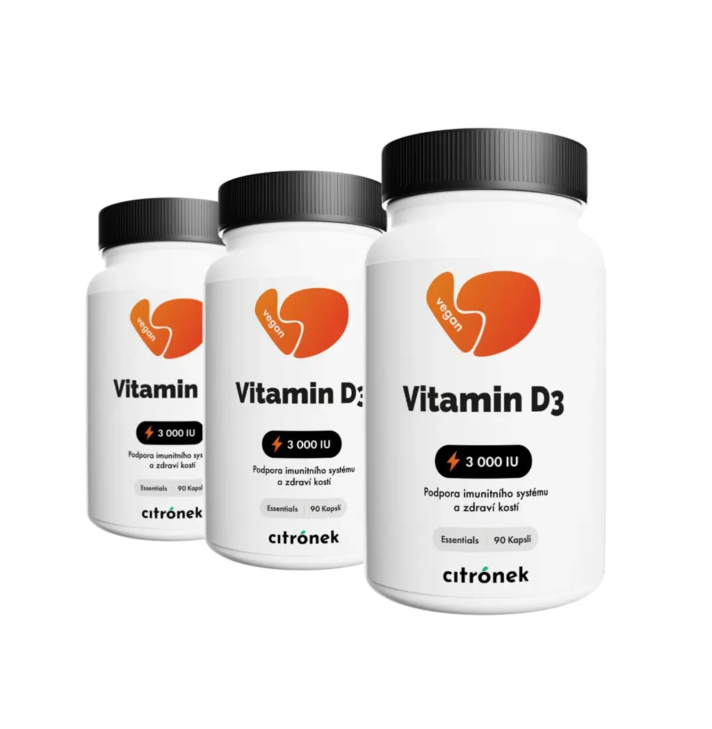 Vitamin D3 3000 IU - 3x90 kapslí