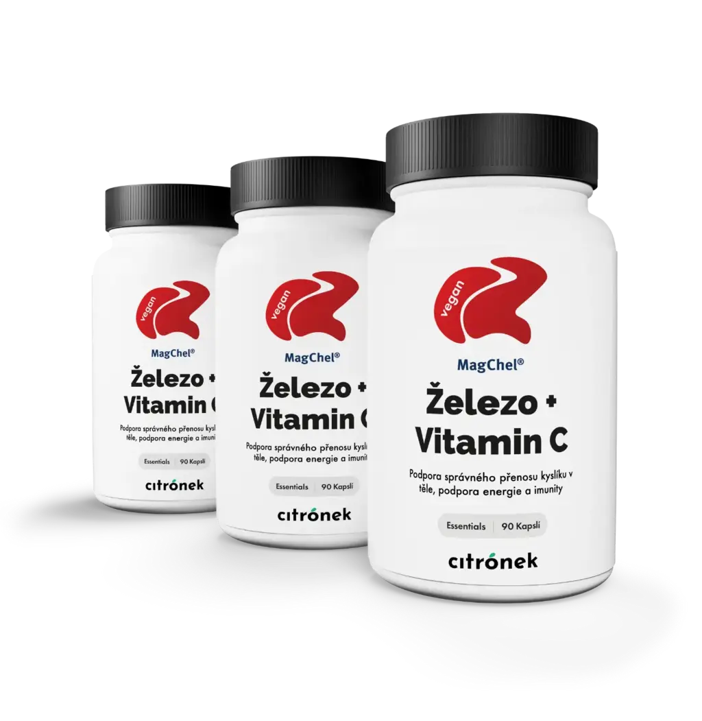 Železo+Vitamin C - 3x90 kapslí