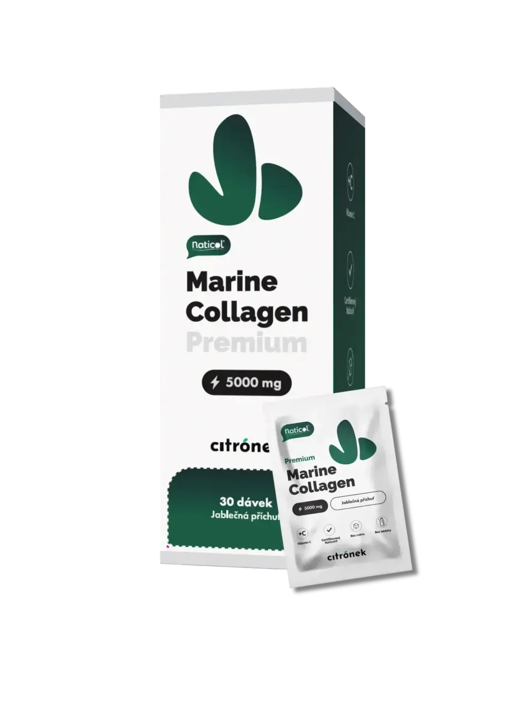 Mořský kolagen Naticol® 5000mg – Zelené jablko (30 sáčků) 1