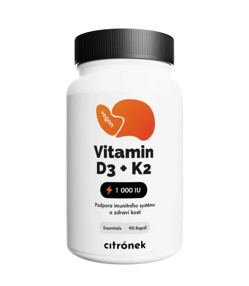 Vitamin D3+K2 - 90 kapslí