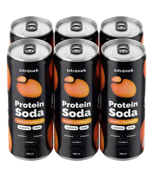 Protein soda Mango-pomeranč  - 6x250 ml