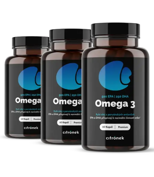 Omega-3 750mg EPA + DHA – Vysoce koncentrovaný rybí olej - 3x60 kapslí