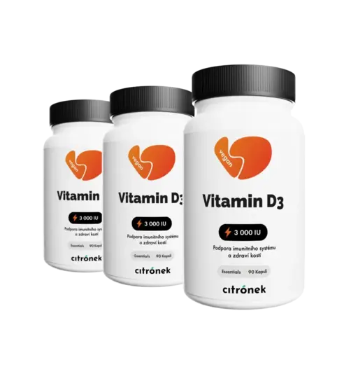Vitamin D3 3000 IU - 3x90 kapslí
