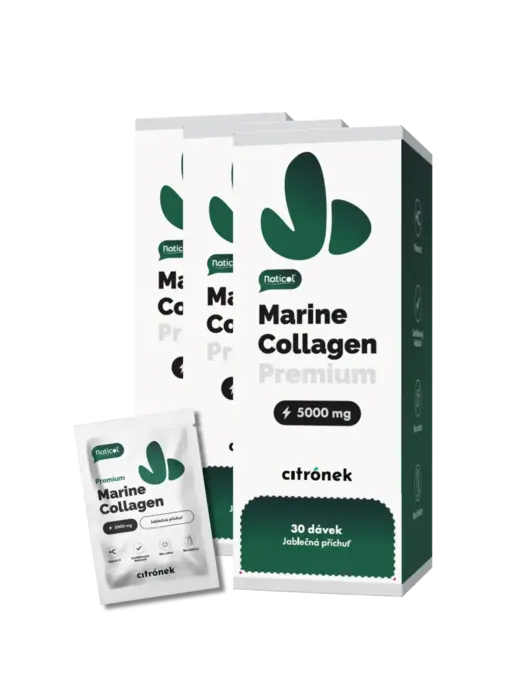 Mořský kolagen Naticol® 5000mg – Zelené jablko (30 sáčků) - 3x30 sáčků