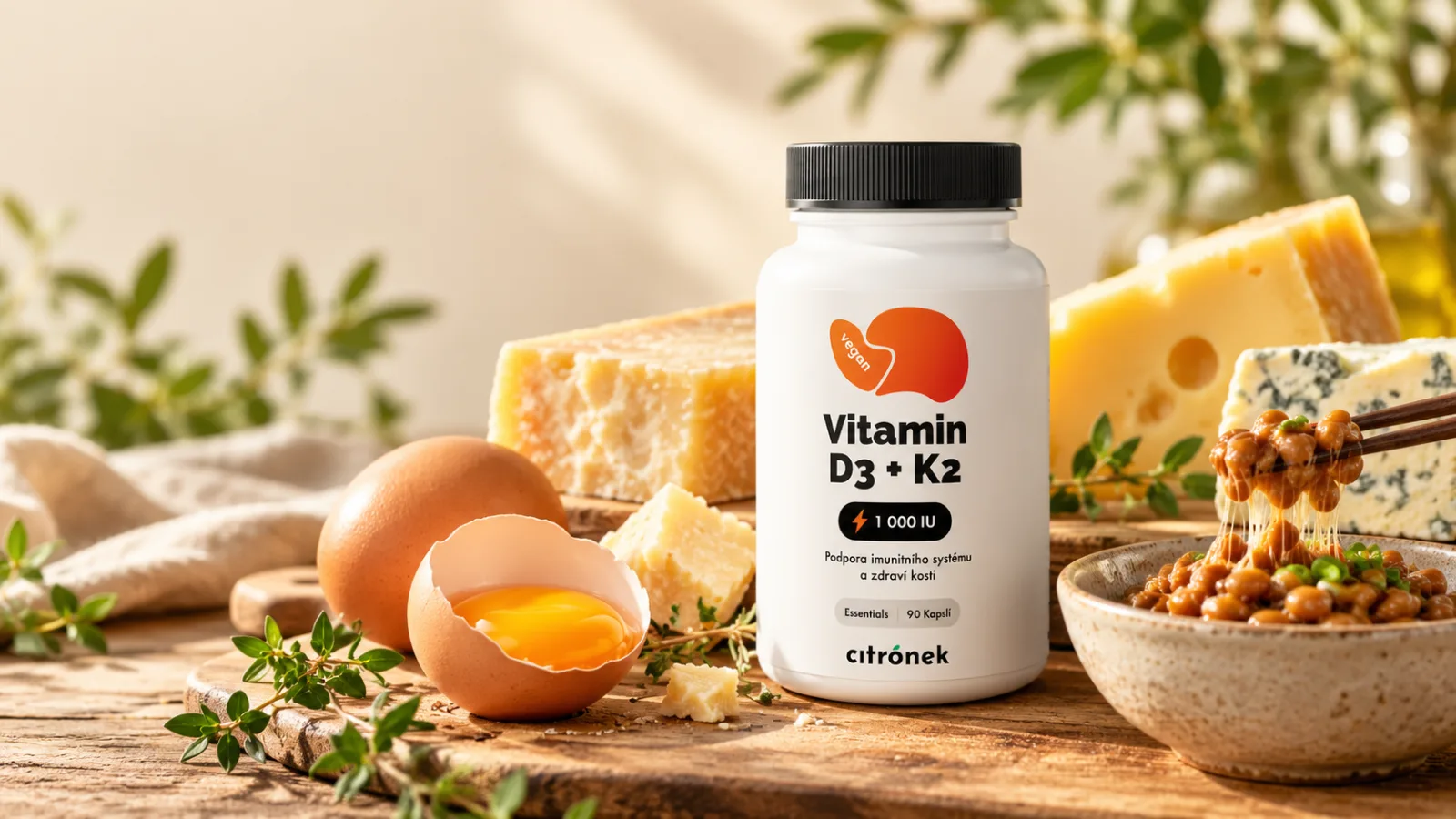 Vitamín K2: proč je důležitý pro kosti, kde ho najdeme a jak se liší od vitamínu K1